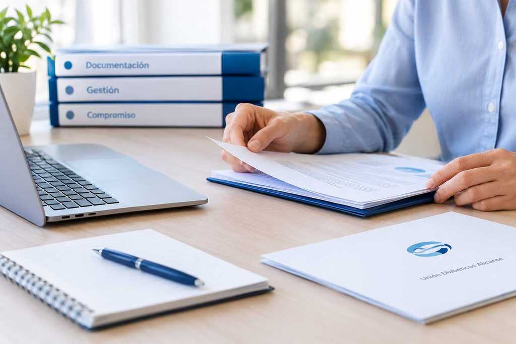 Persona revisando documentación