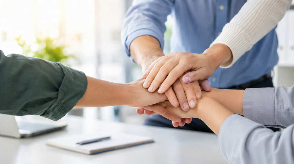 Personas colaborando y apoyando la labor de UDA